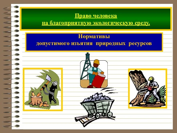 Право человека на благоприятную экологическую среду. Нормативы допустимого изъятия природных ресурсов