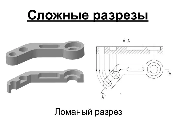 Сложные разрезы Ломаный разрез