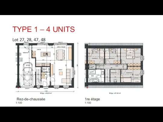 Lot 27, 28, 47, 48 TYPE 1 – 4 UNITS