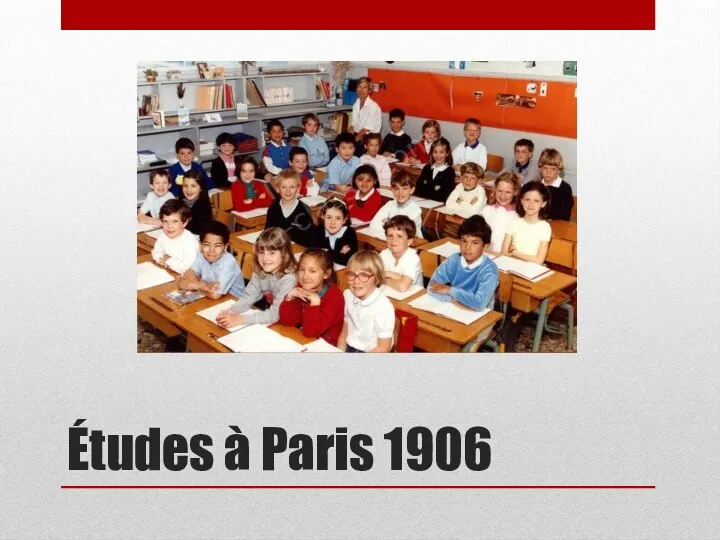 Études à Paris 1906