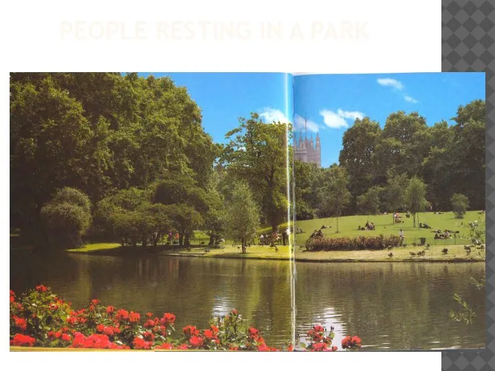 PEOPLE RESTING IN A PARK