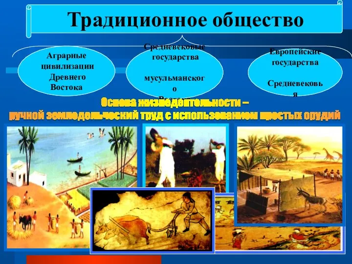 Традиционное общество Аграрные цивилизации Древнего Востока Средневековые государства мусульманского Востока Европейские государства
