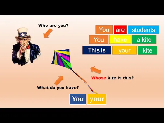 You are students You have a kite This is your kite Who