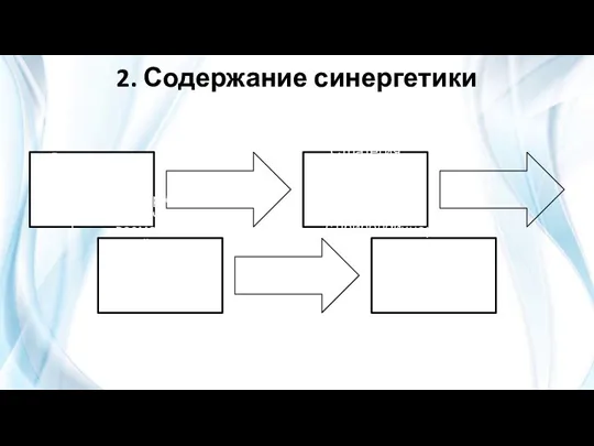 2. Содержание синергетики Синергетика позволяет с новых позиций понять время и необратимость.