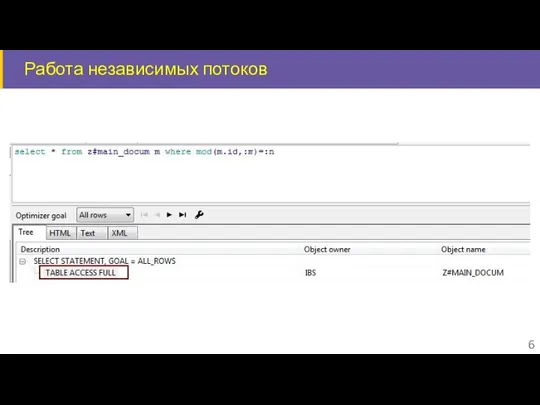 Работа независимых потоков 6