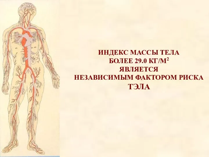 ИНДЕКС МАССЫ ТЕЛА БОЛЕЕ 29.0 КГ/М2 ЯВЛЯЕТСЯ НЕЗАВИСИМЫМ ФАКТОРОМ РИСКА ТЭЛА