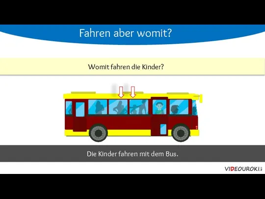 Die Kinder fahren mit dem Bus.