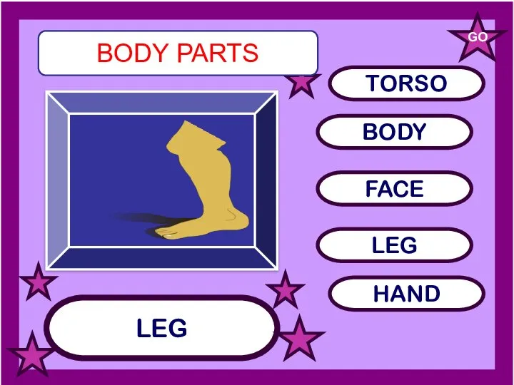 LEG BODY FACE LEG GO BODY PARTS TORSO HAND