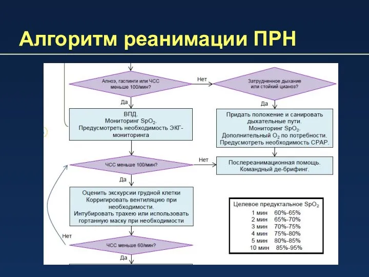 Алгоритм реанимации ПРН