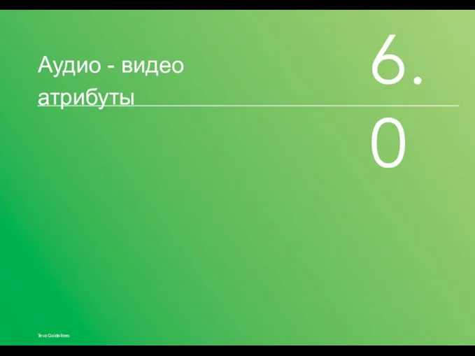 Аудио - видео атрибуты Teva Guidelines 6.0