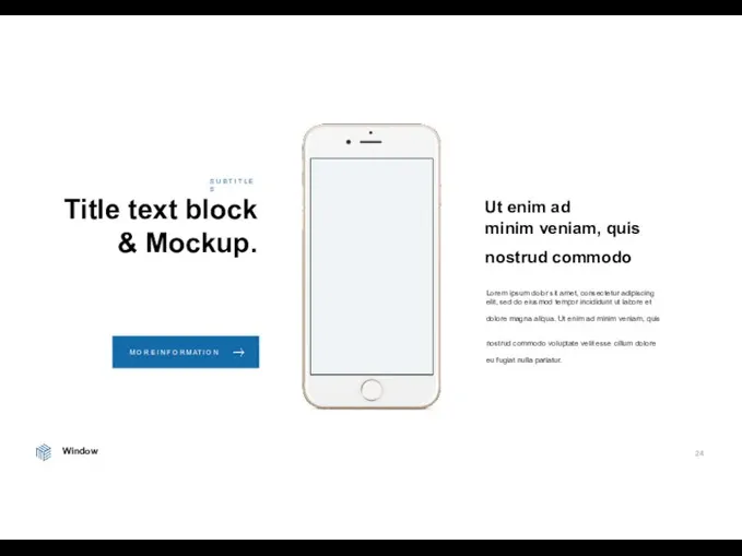 Window 24 Title text block & Mockup. S U B T I