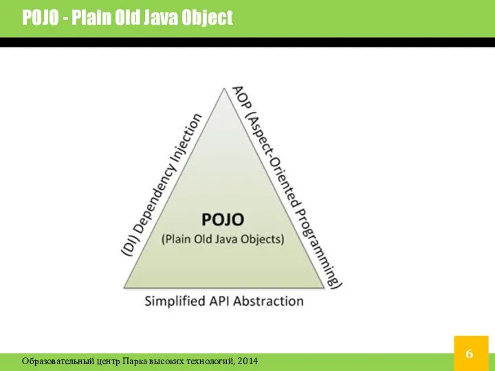 POJO - Plain Old Java Object