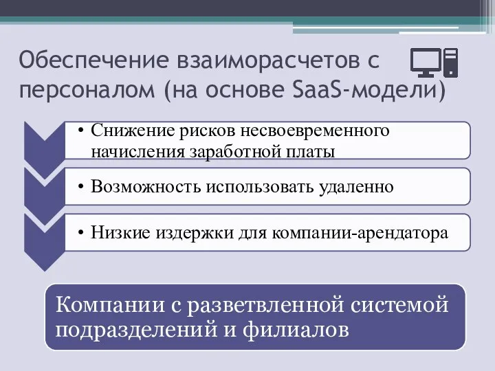 Обеспечение взаиморасчетов с персоналом (на основе SaaS-модели)