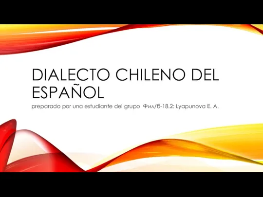 Dialecto chileno del español