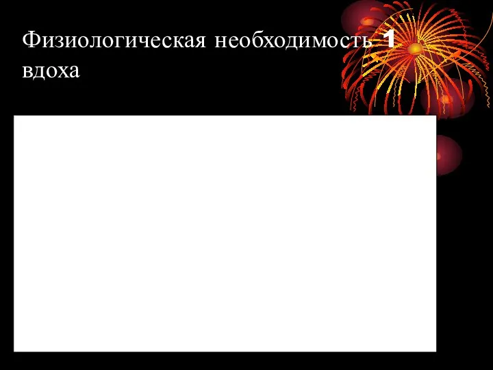 Физиологическая необходимость 1 вдоха