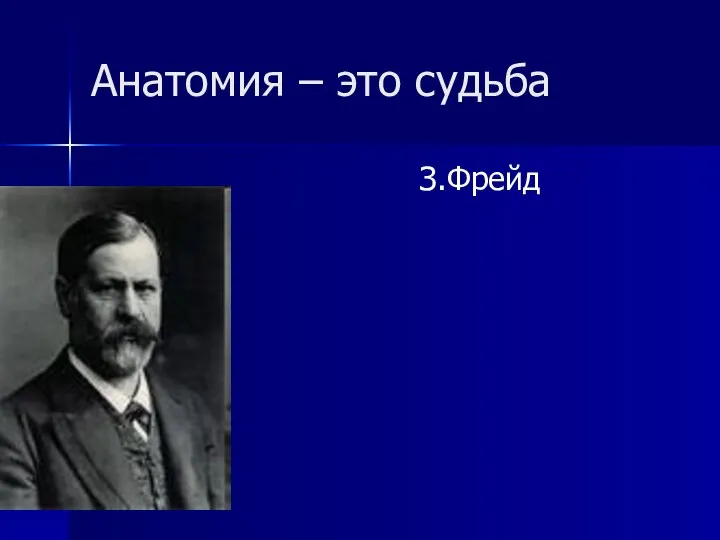 Анатомия – это судьба З.Фрейд