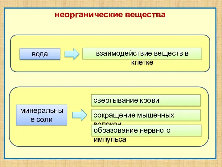 неорганические вещества