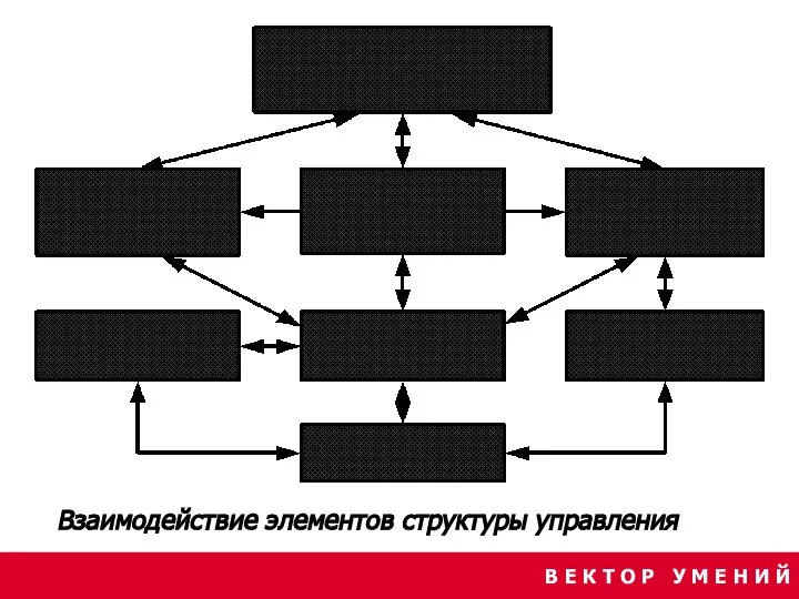 В Е К Т О Р У М Е Н И Й Взаимодействие элементов структуры управления