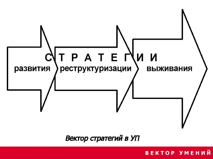 В Е К Т О Р У М Е Н И Й Вектор стратегий в УП