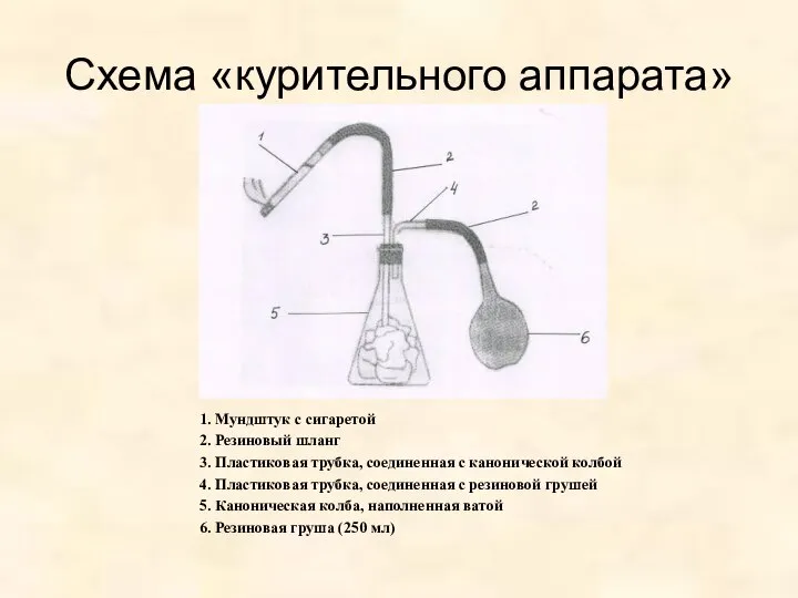 Схема «курительного аппарата»