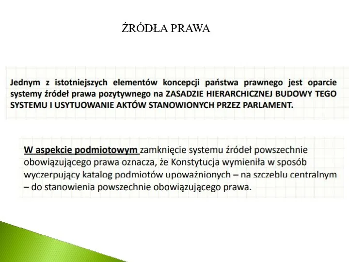 ŹRÓDŁA PRAWA