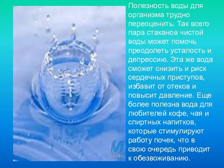 Полезность воды для организма трудно переоценить. Так всего пара стаканов чистой воды