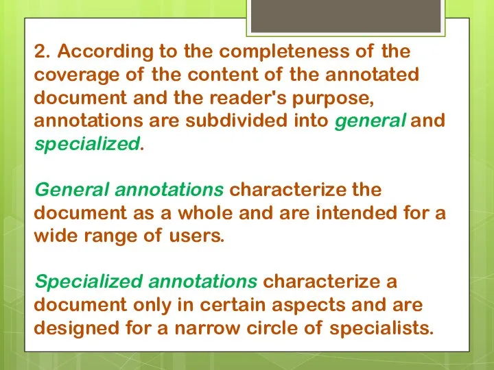 2. According to the completeness of the coverage of the content of