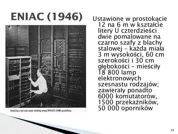 Ustawione w prostokącie 12 na 6 m w kształcie litery U czterdzieści