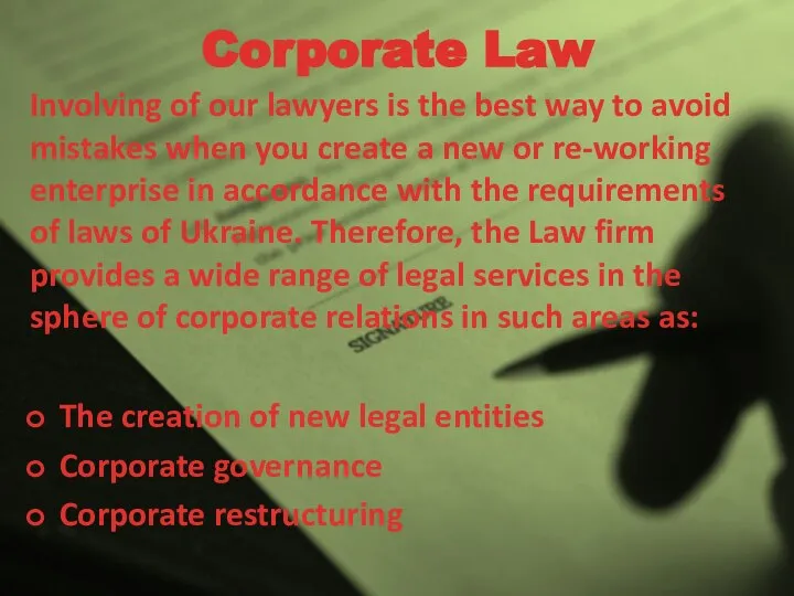 Corporate Law Involving of our lawyers is the best way to avoid
