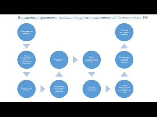 Внутренние факторы, создающие угрозы экономической безопасности РФ