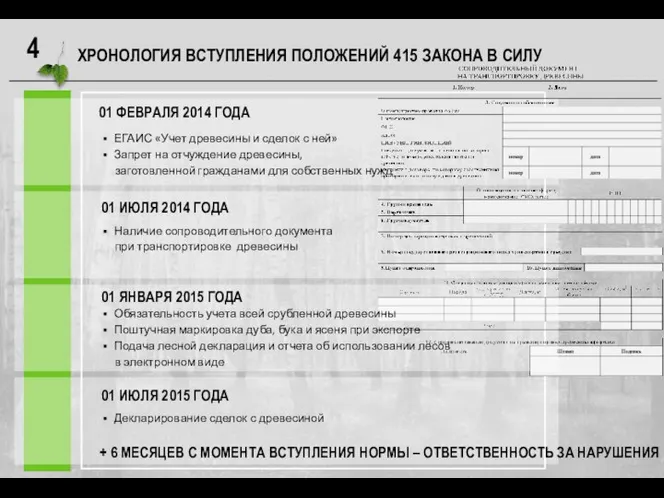 ХРОНОЛОГИЯ ВСТУПЛЕНИЯ ПОЛОЖЕНИЙ 415 ЗАКОНА В СИЛУ 01 ИЮЛЯ 2014 ГОДА Наличие