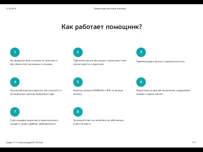 21.03.2019 Презентация Налоговый помощник Как работает помощник? Мы разложим вашу ситуацию по