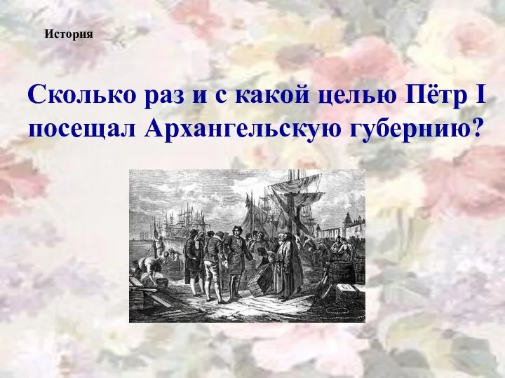 Сколько раз и с какой целью Пётр І посещал Архангельскую губернию? История