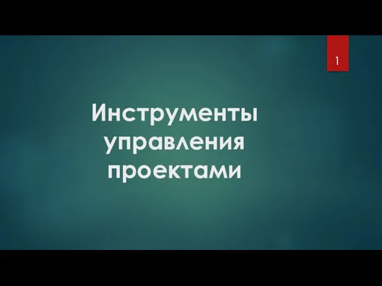 Инструменты управления проектами. Проектный анализ