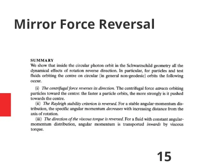 Mirror Force Reversal