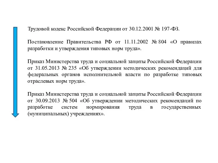 Трудовой кодекс Российской Федерации от 30.12.2001 № 197-ФЗ. Постановление Правительства РФ от