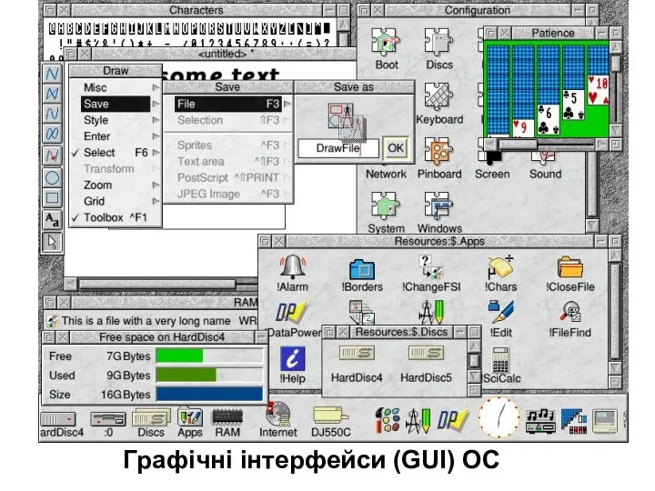 Графічні інтерфейси (GUI) ОС