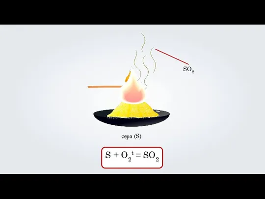 сера (S) SO2 S + O2t = SO2