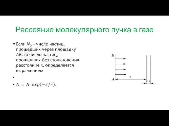 Рассеяние молекулярного пучка в газе