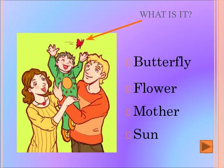 WHAT IS IT? Butterfly Flower Mother Sun