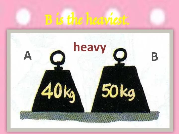 heavy B is the heaviest. A B