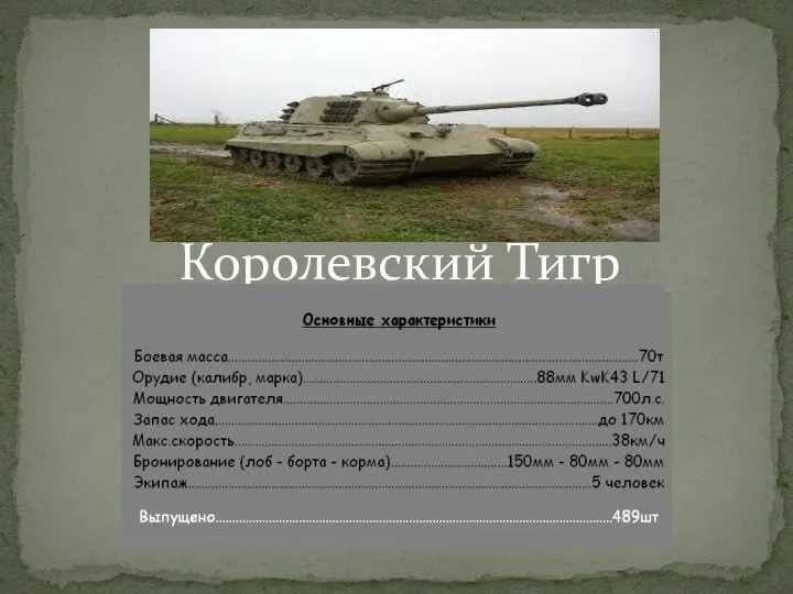 Танк Королевский тигр