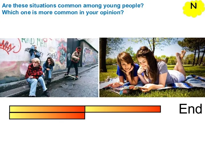 End N Are these situations common among young people? Which one is