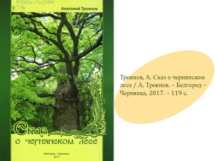 Троянов, А. Сказ о чернянском лесе / А. Троянов. – Белгород –