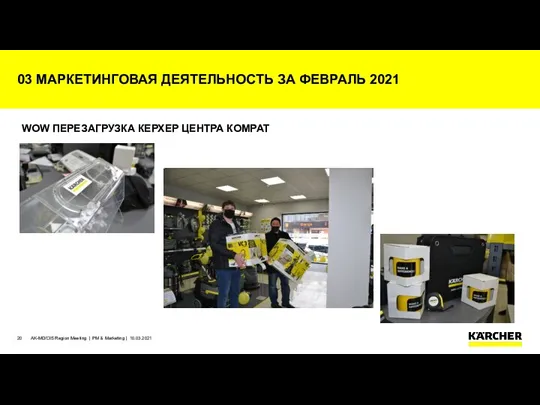 03 МАРКЕТИНГОВАЯ ДЕЯТЕЛЬНОСТЬ ЗА ФЕВРАЛЬ 2021 WOW ПЕРЕЗАГРУЗКА КЕРХЕР ЦЕНТРА КОМРАТ AK-MD/CIS