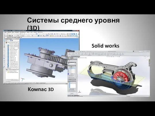 Системы среднего уровня (3D) Компас 3D Solid works