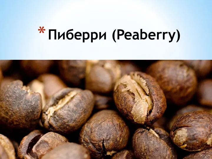 Кофе Пиберри (Peaberry)