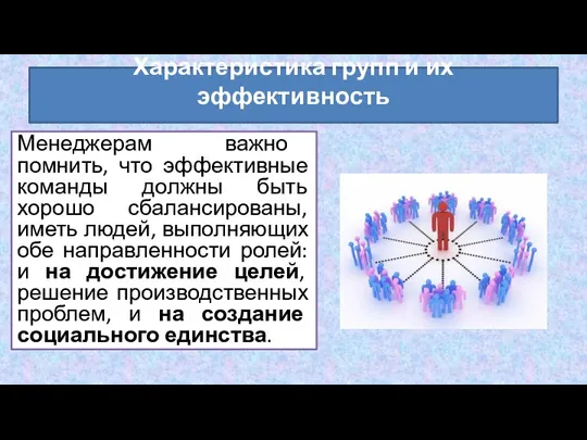 Менеджерам важно помнить, что эффективные команды должны быть хорошо сбалансированы, иметь людей,