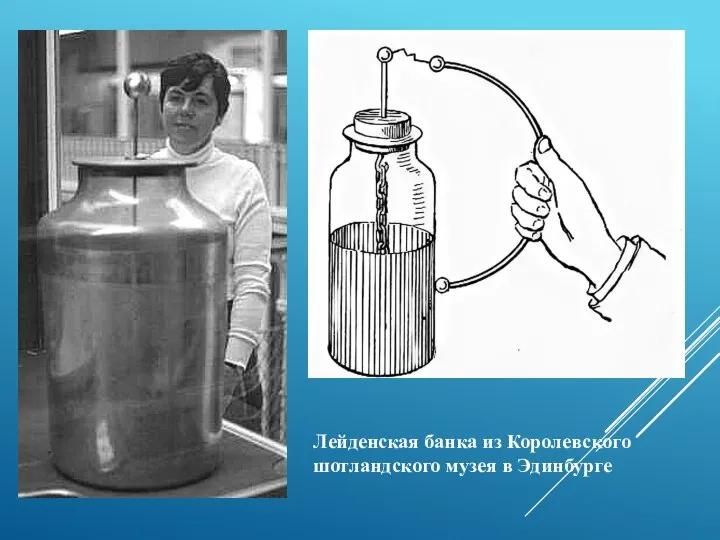 Лейденская банка из Королевского шотландского музея в Эдинбурге