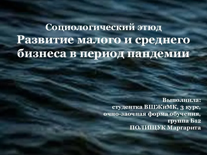 Малый и средний бизнес в период пандемии